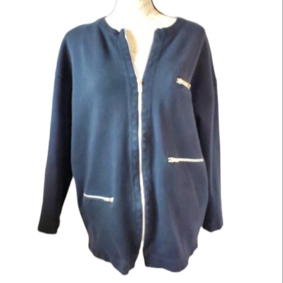 Adrian Vittadini sport jacket black long sz S - Picture 1 of 8